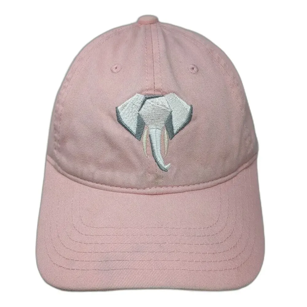 ChokLids Baseball Cap Pink OSFM Elephant Head Embroidery Adjustable Strap Hat